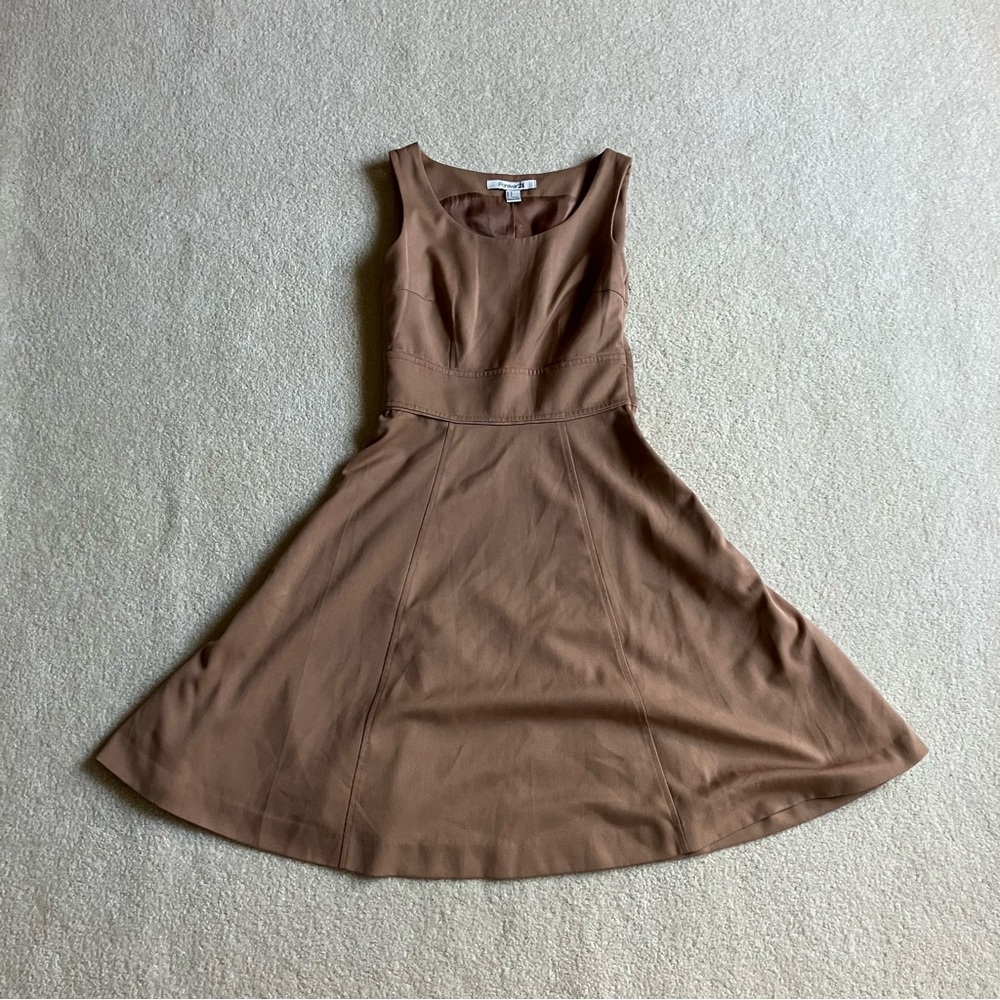 Elegant Tan Sleeveless Dress Forever 21